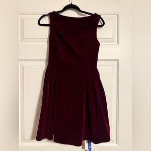 Cider Deep Red Sleeveless Mini Dress